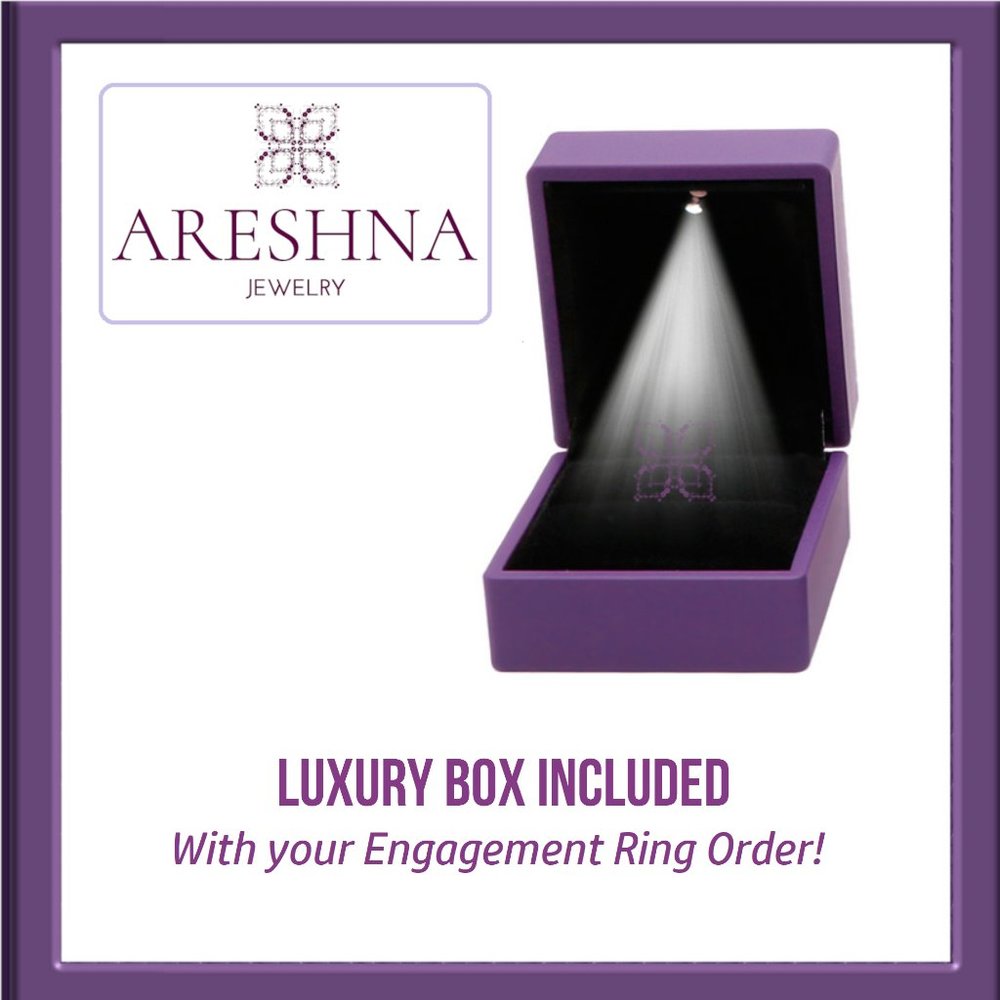 1.5ct Lab Diamond Princess Cut Engagement Ring - Picture 12 of 14